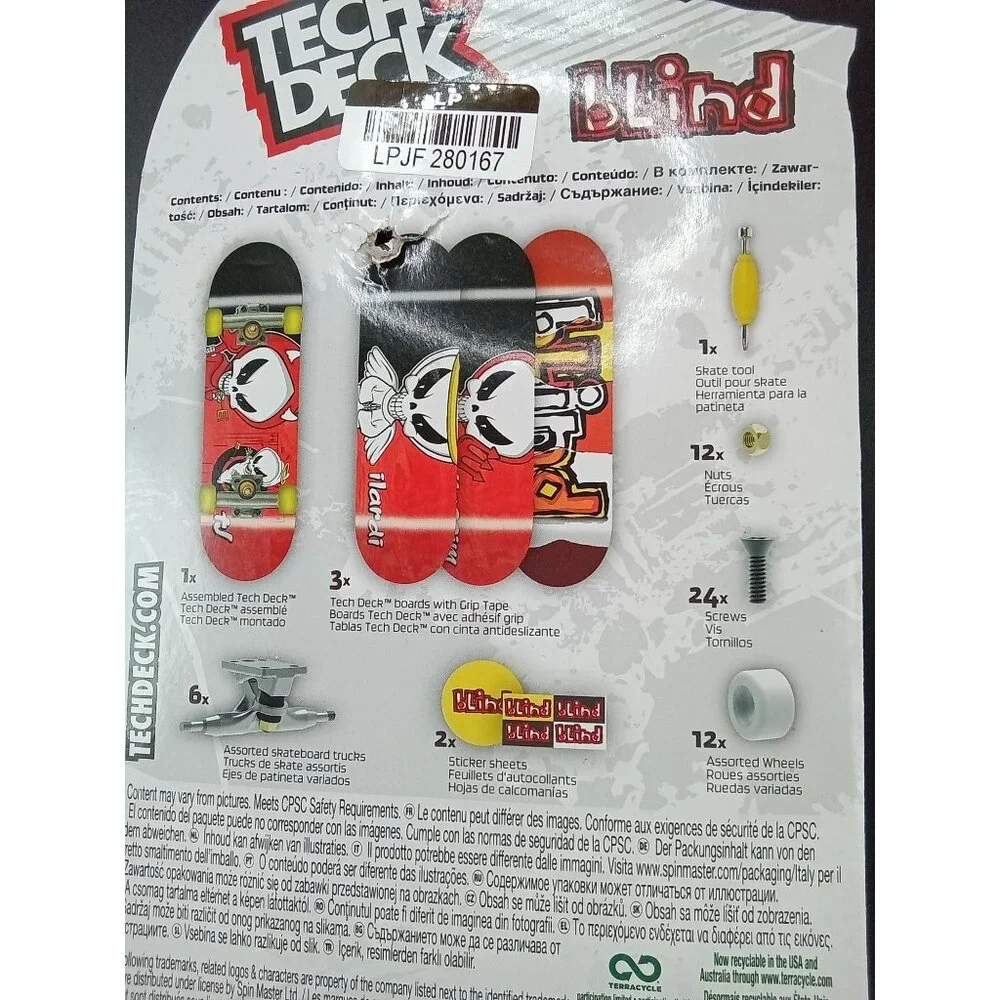 Tech Deck Blind Fingerboard Set With Customizable Boards Tools